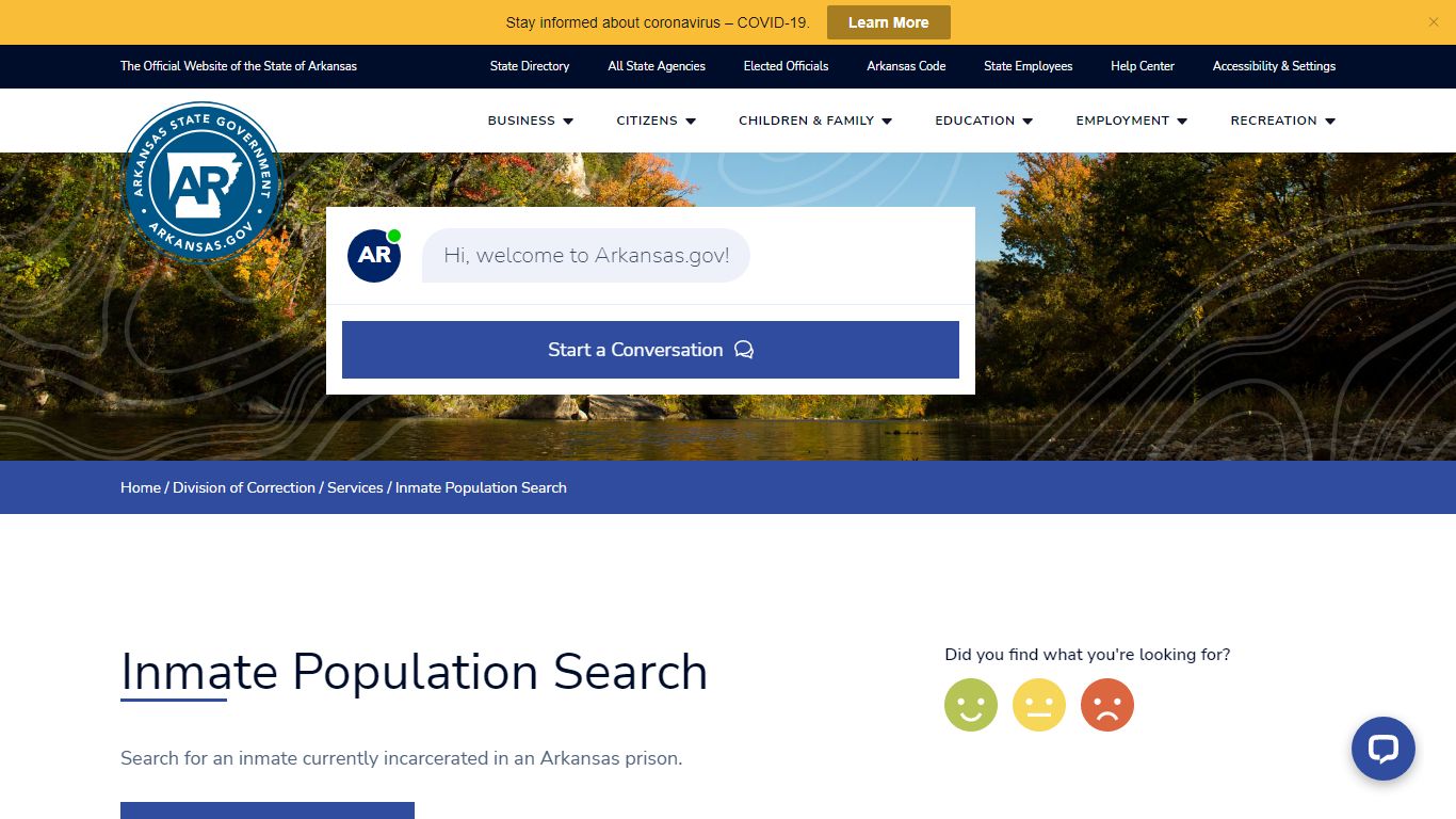 Inmate Population Search | Arkansas.gov